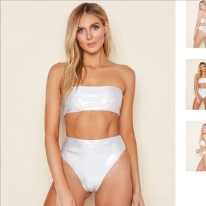 Dippin Daisy’s Silver Metallic Top & High bottom